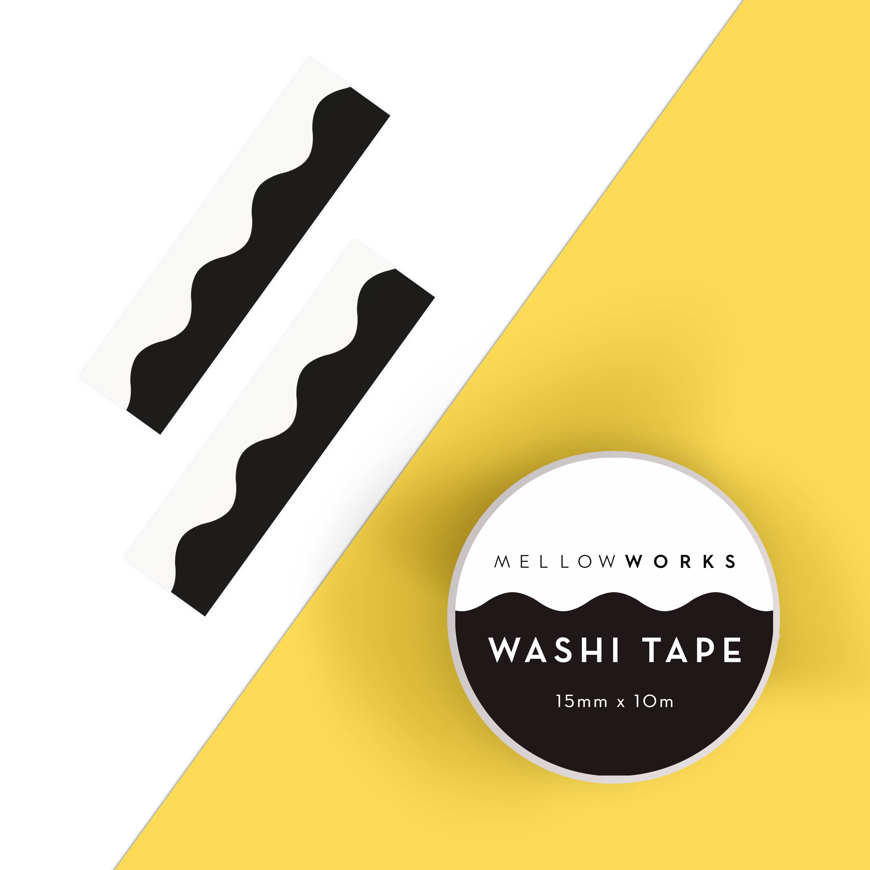 Black and White Wave Washi Tape