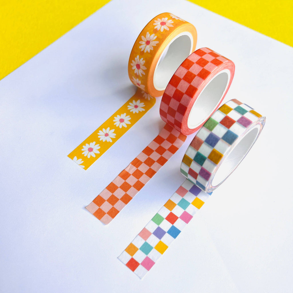 Rainbow Checkerboard Washi Tape