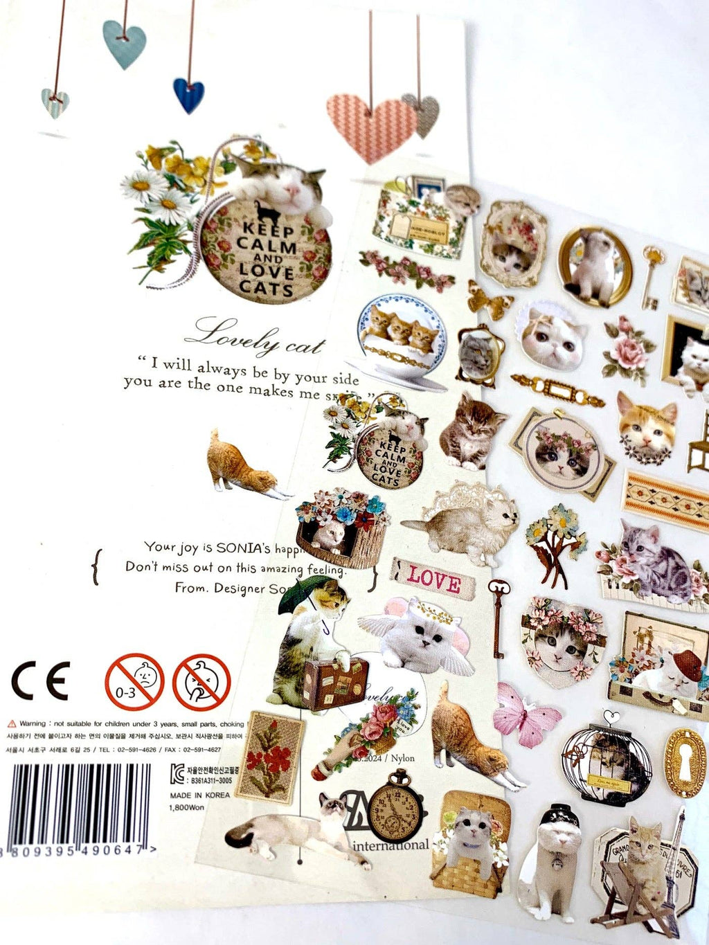 Lovely Cat Nylon Stickers