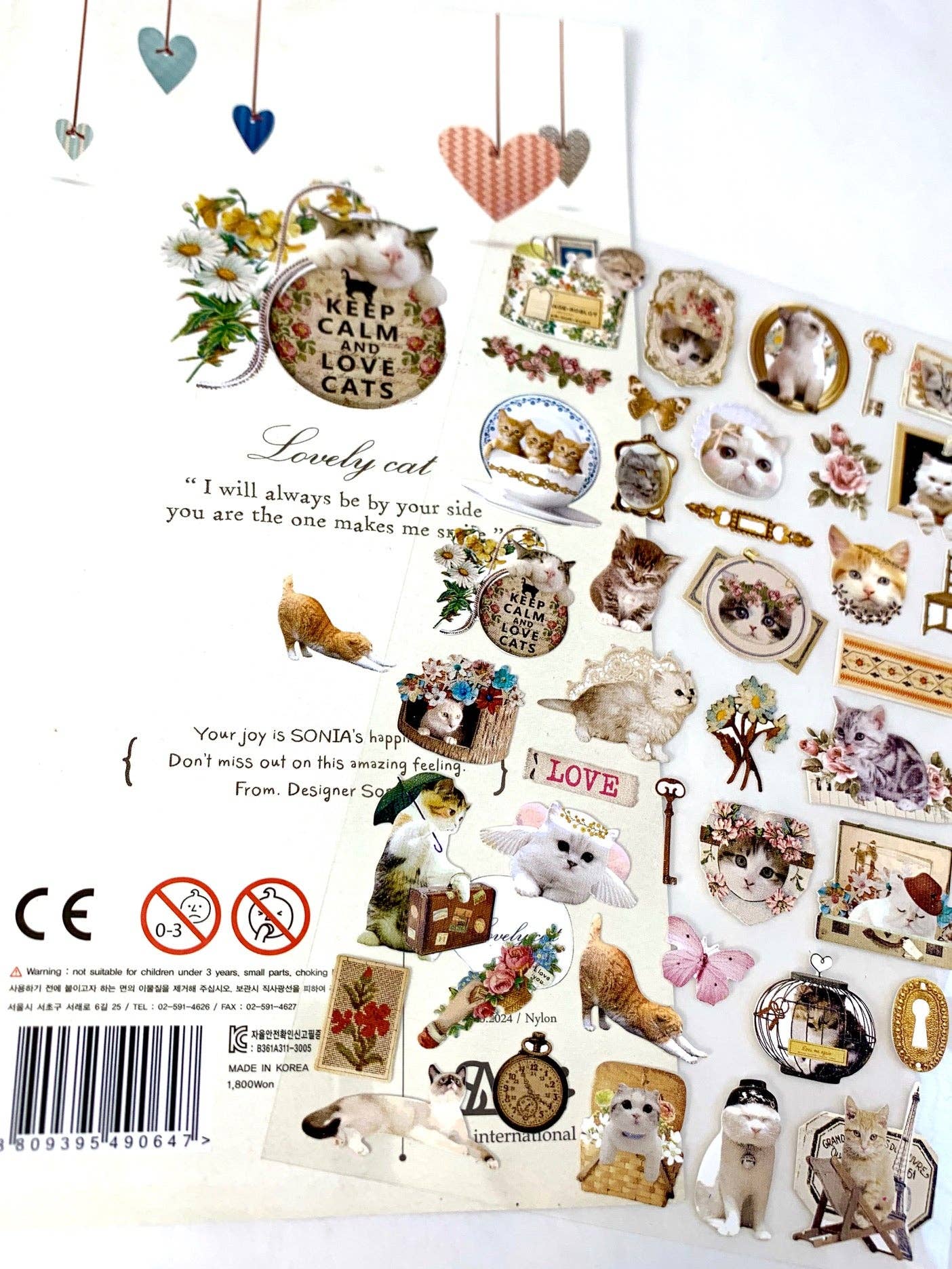 Lovely Cat Nylon Stickers