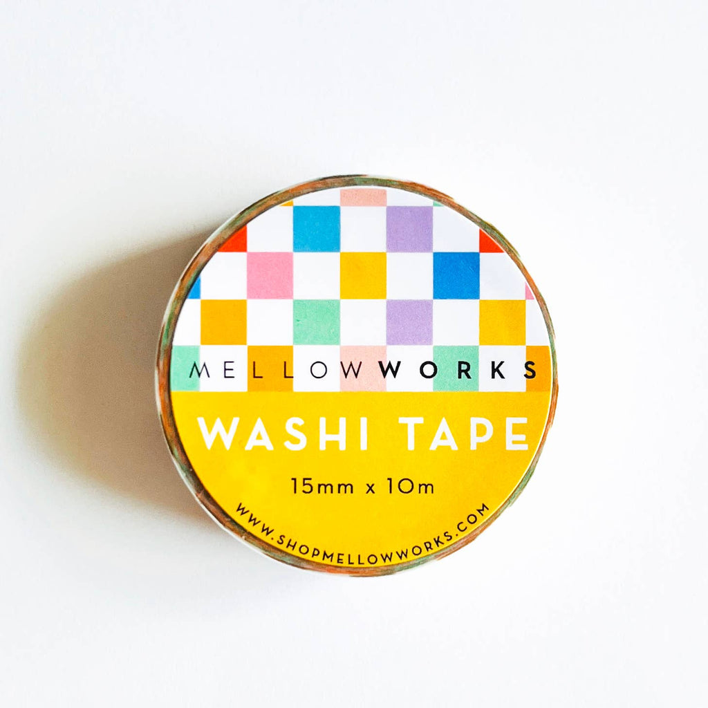 Rainbow Checkerboard Washi Tape