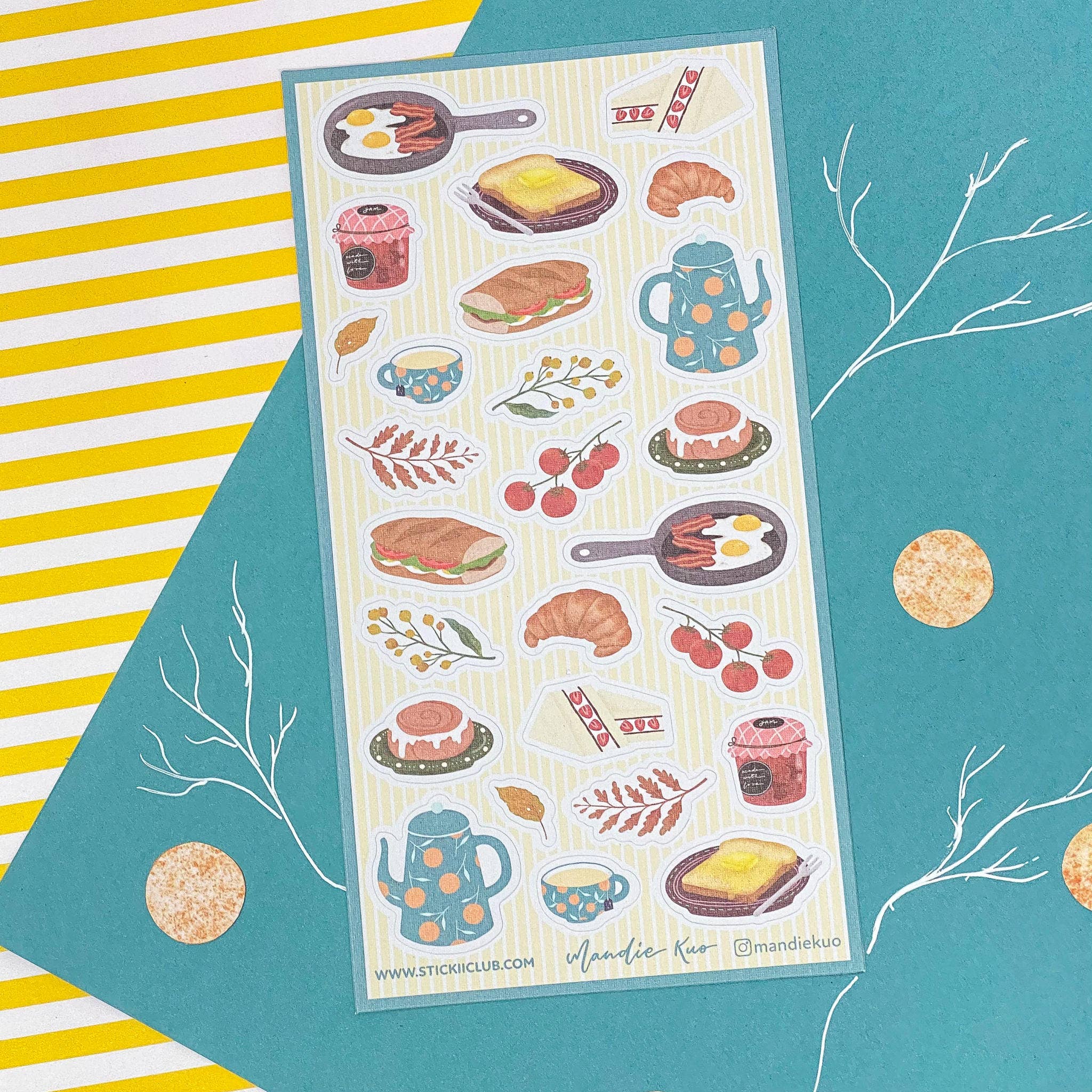 French Country Breakfast Sticker Sheet