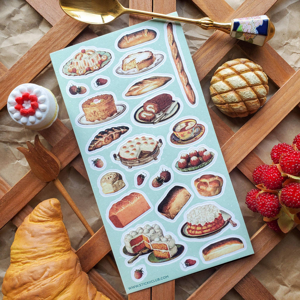 Retro Bakery Delights Sticker Sheet