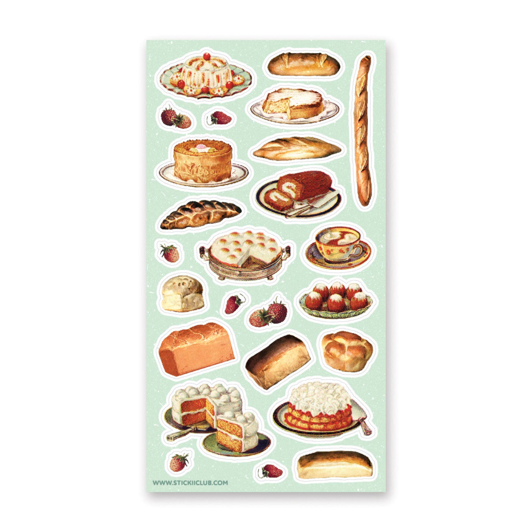 Retro Bakery Delights Sticker Sheet