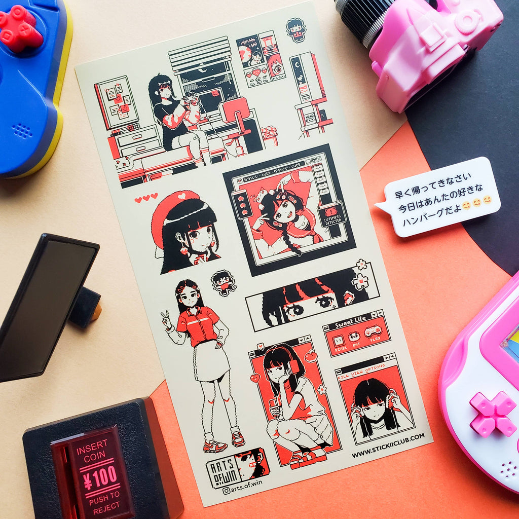 Pixel Life Sticker Sheet