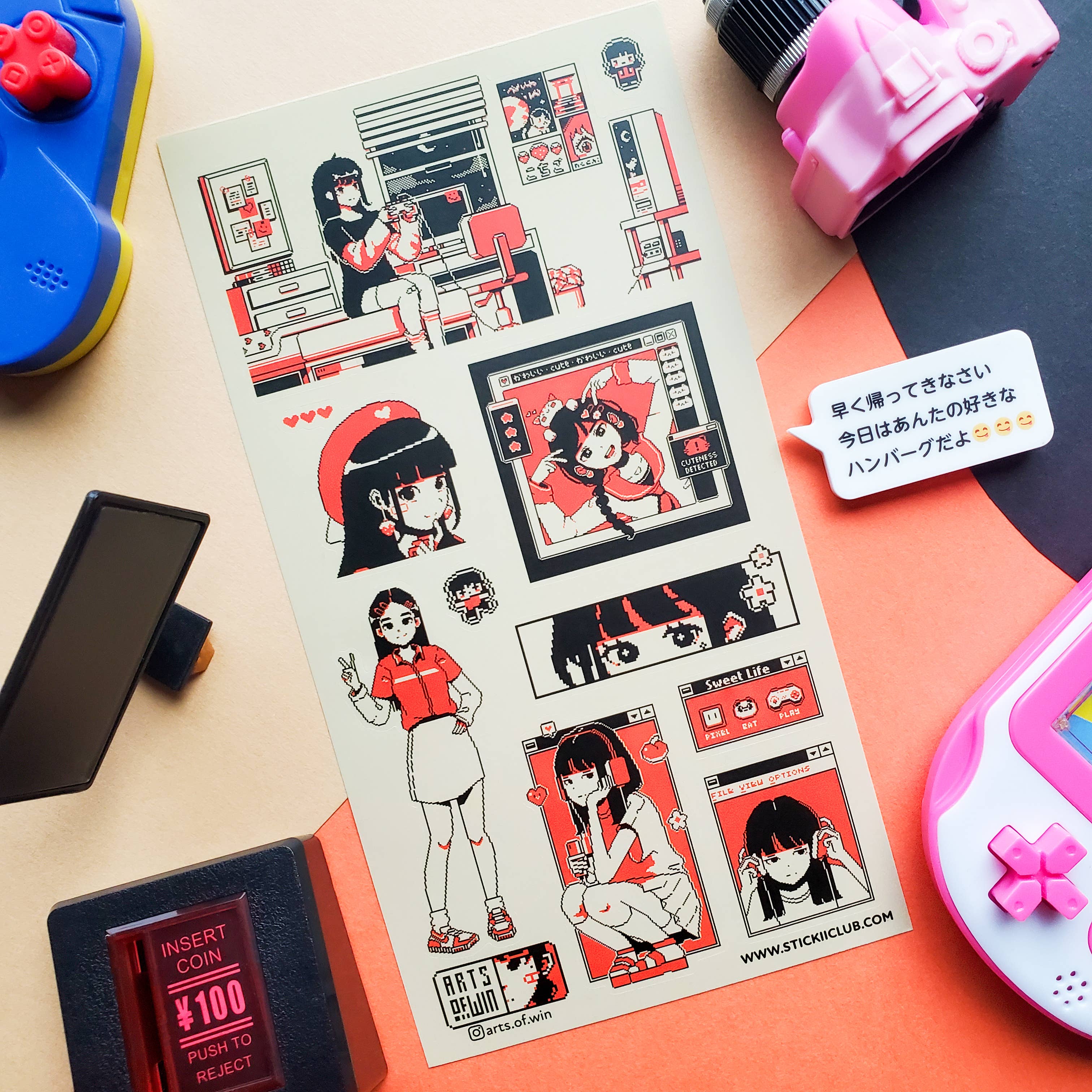 Pixel Life Sticker Sheet