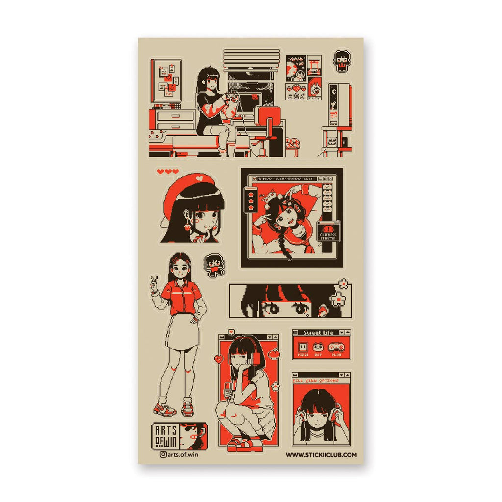Pixel Life Sticker Sheet