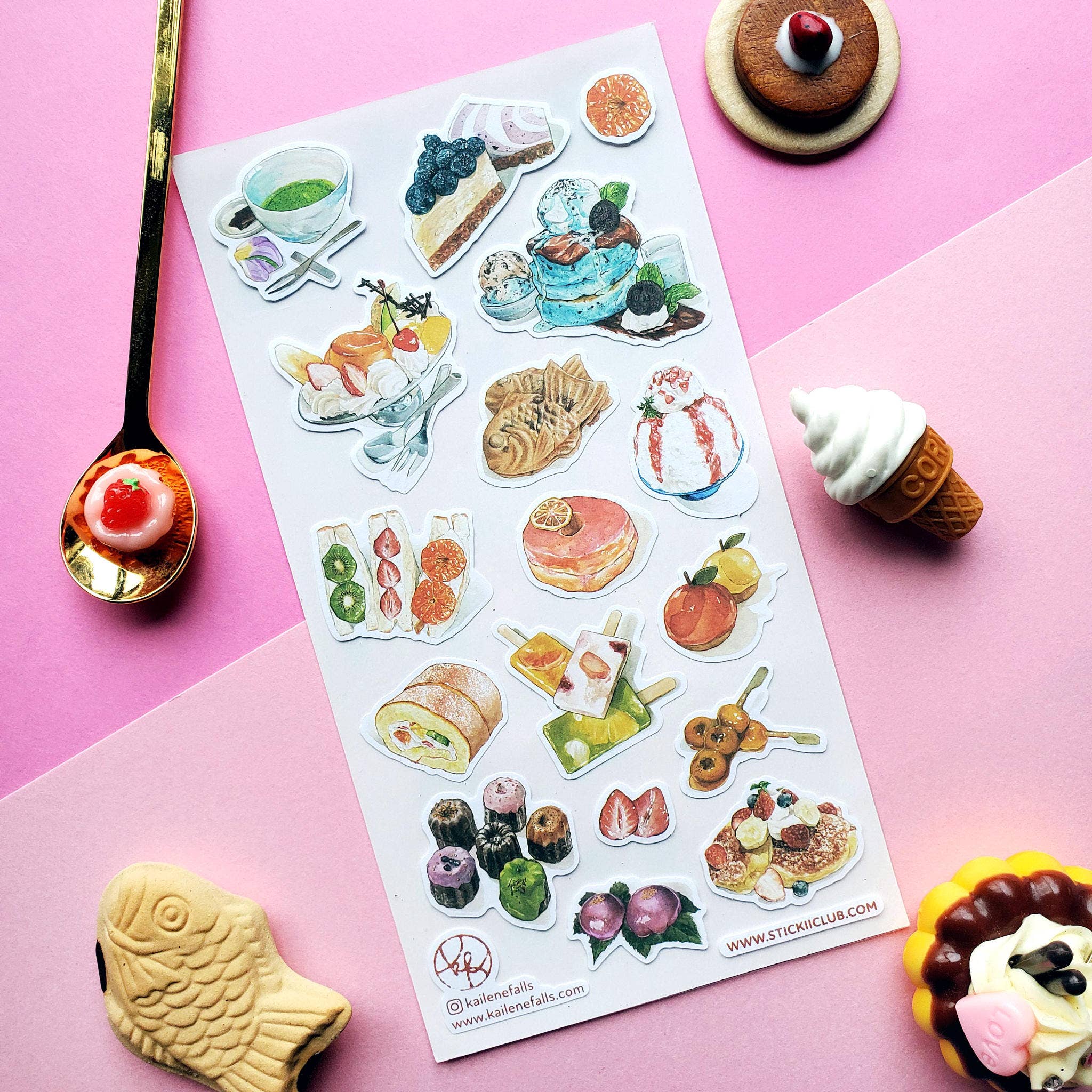 Delish Japanese Desserts Sticker Sheet