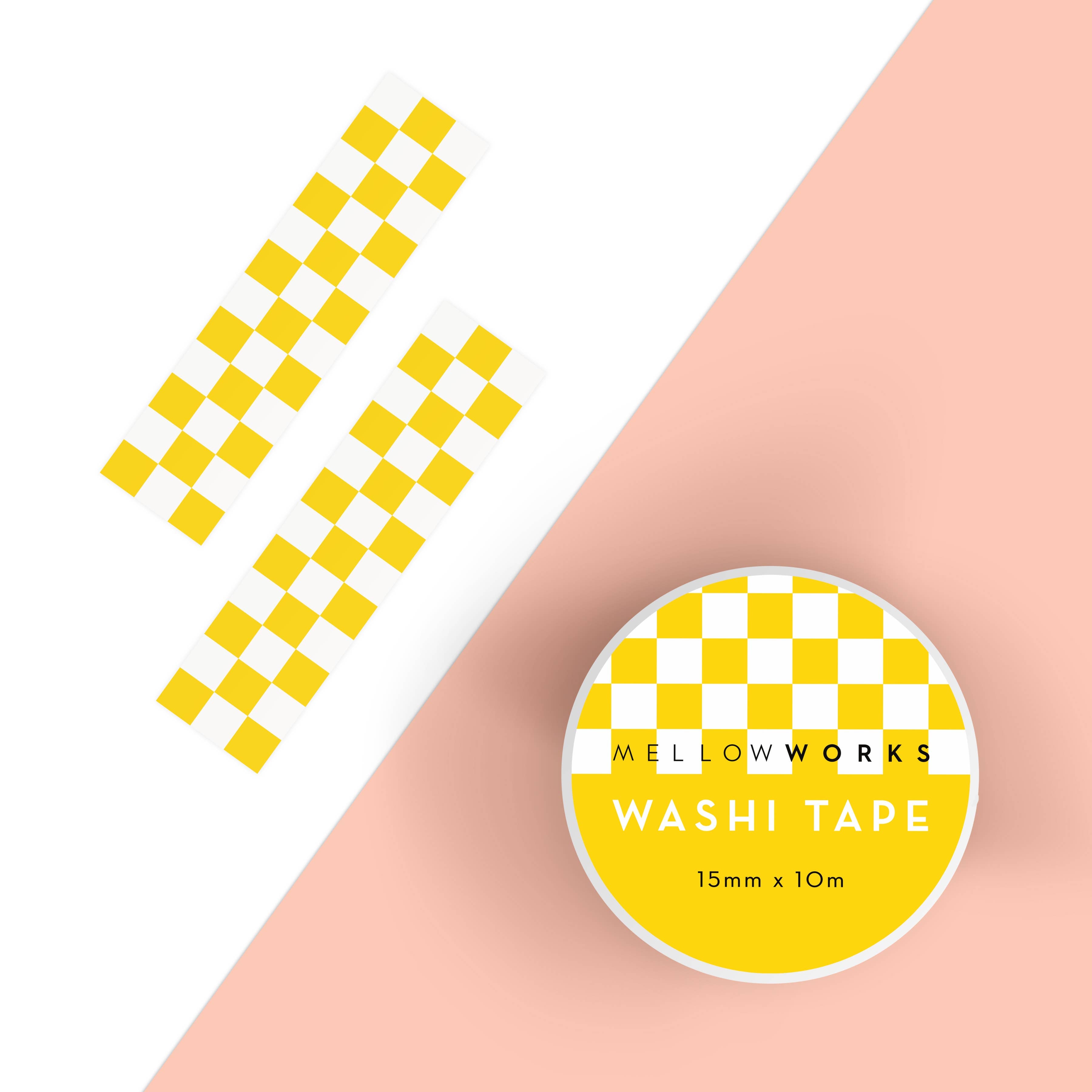 Yellow Checkerboard Washi Tape