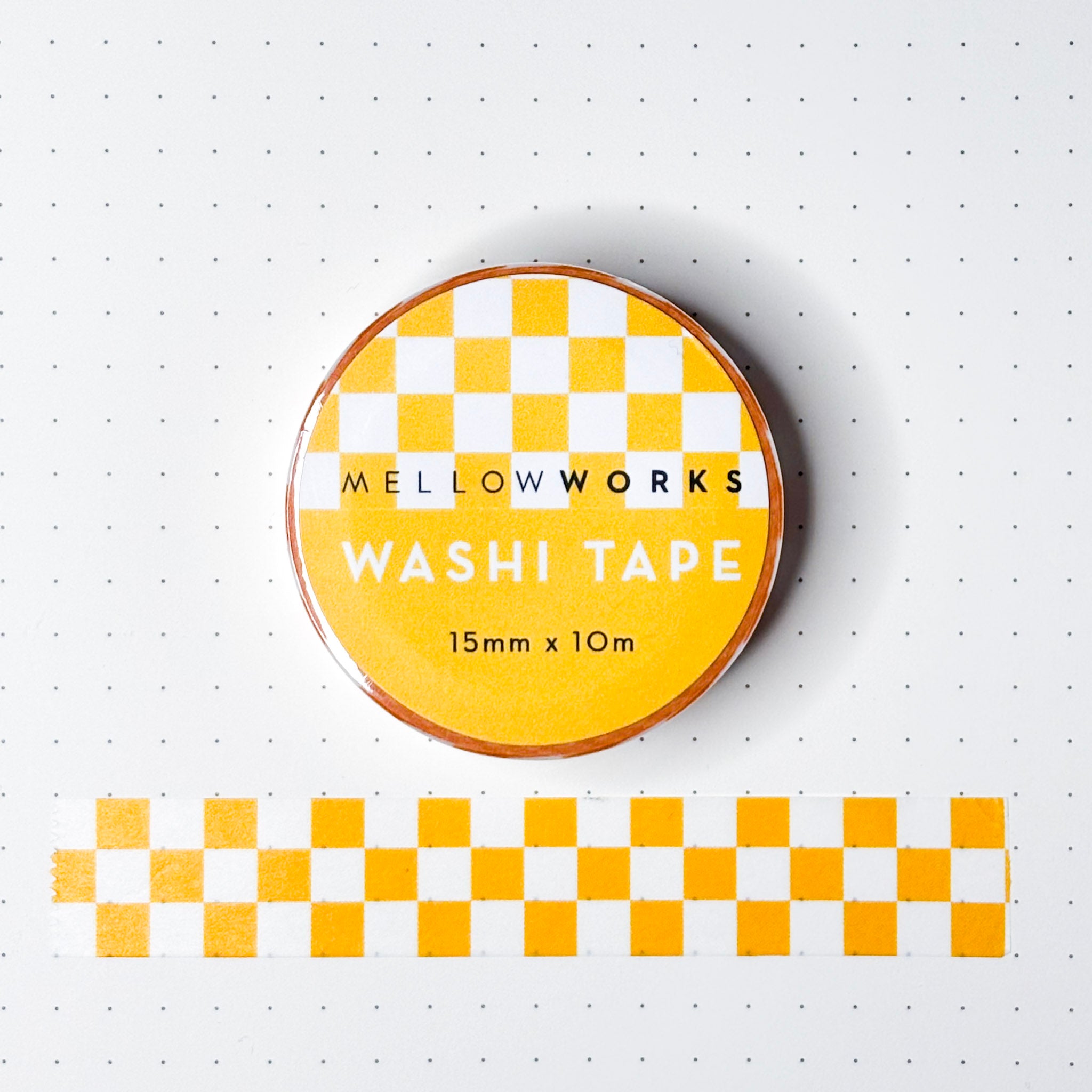 Yellow Checkerboard Washi Tape