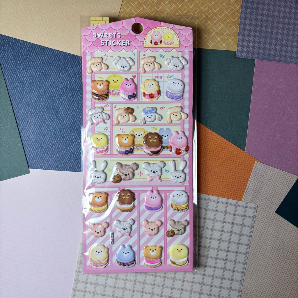 Foods Puffy Assorted Stickers