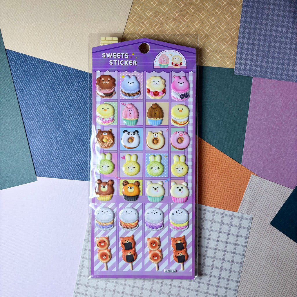 Foods Puffy Assorted Stickers