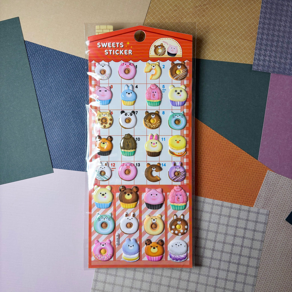 Foods Puffy Assorted Stickers