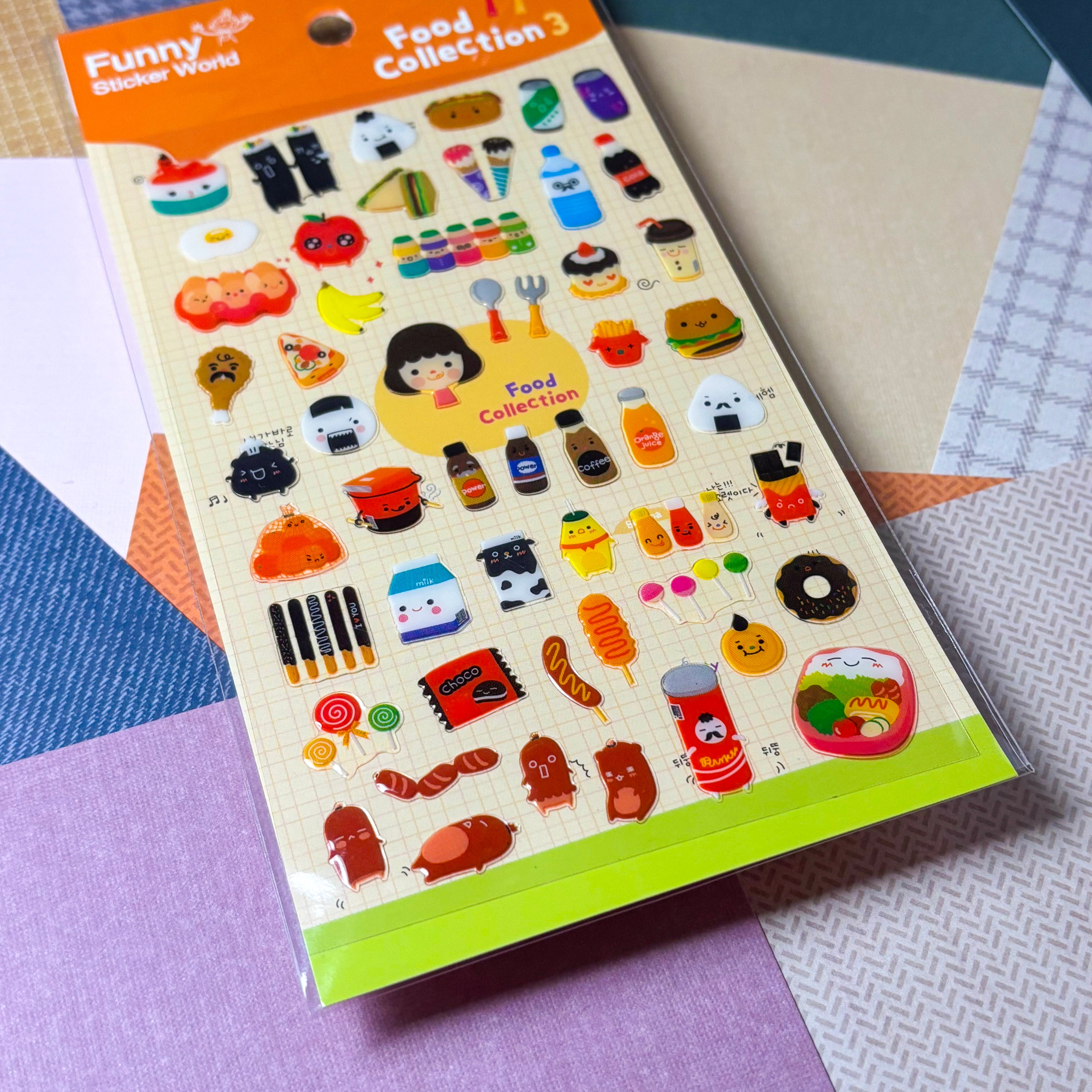 Food Collection 3 Gel Stickers