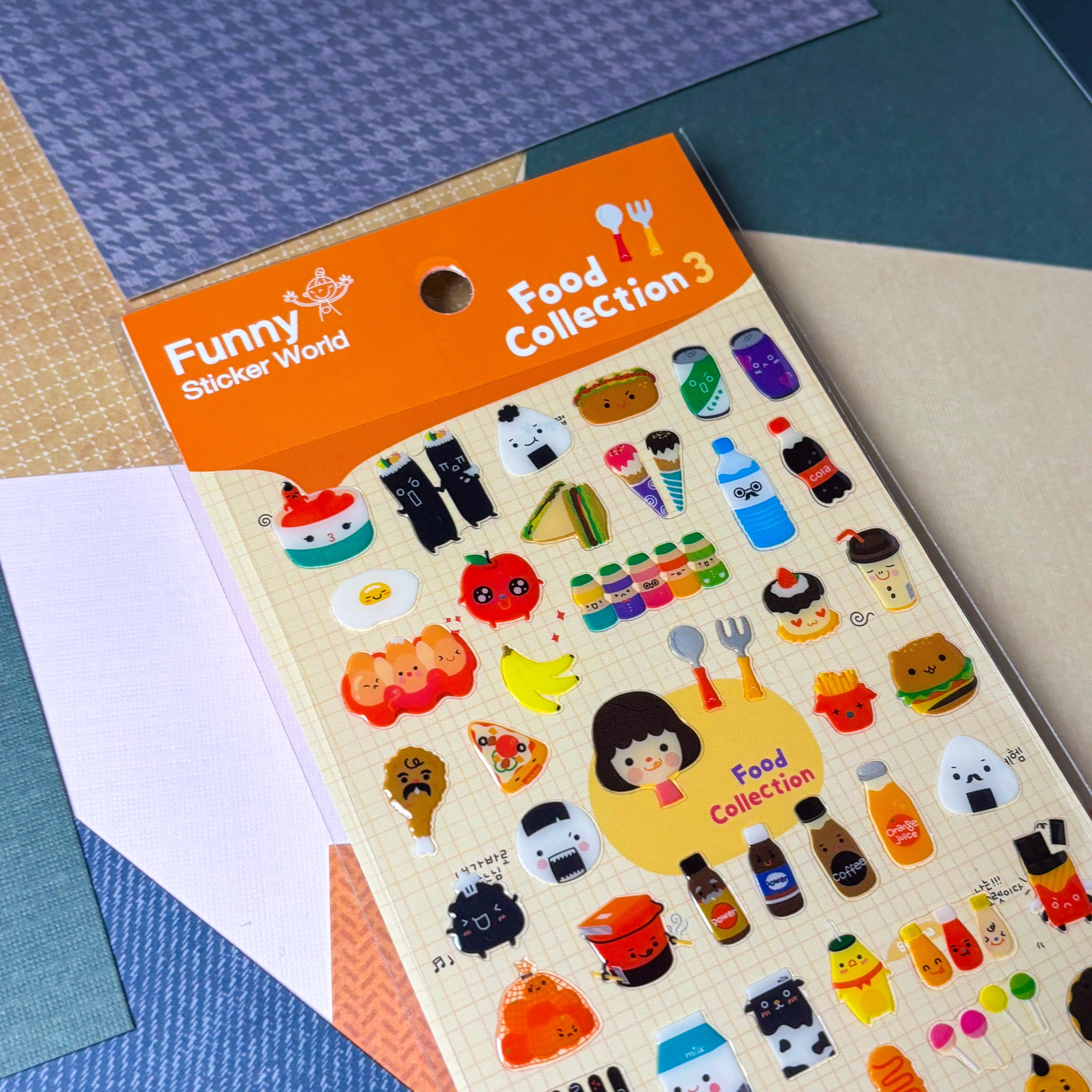 Food Collection 3 Gel Stickers