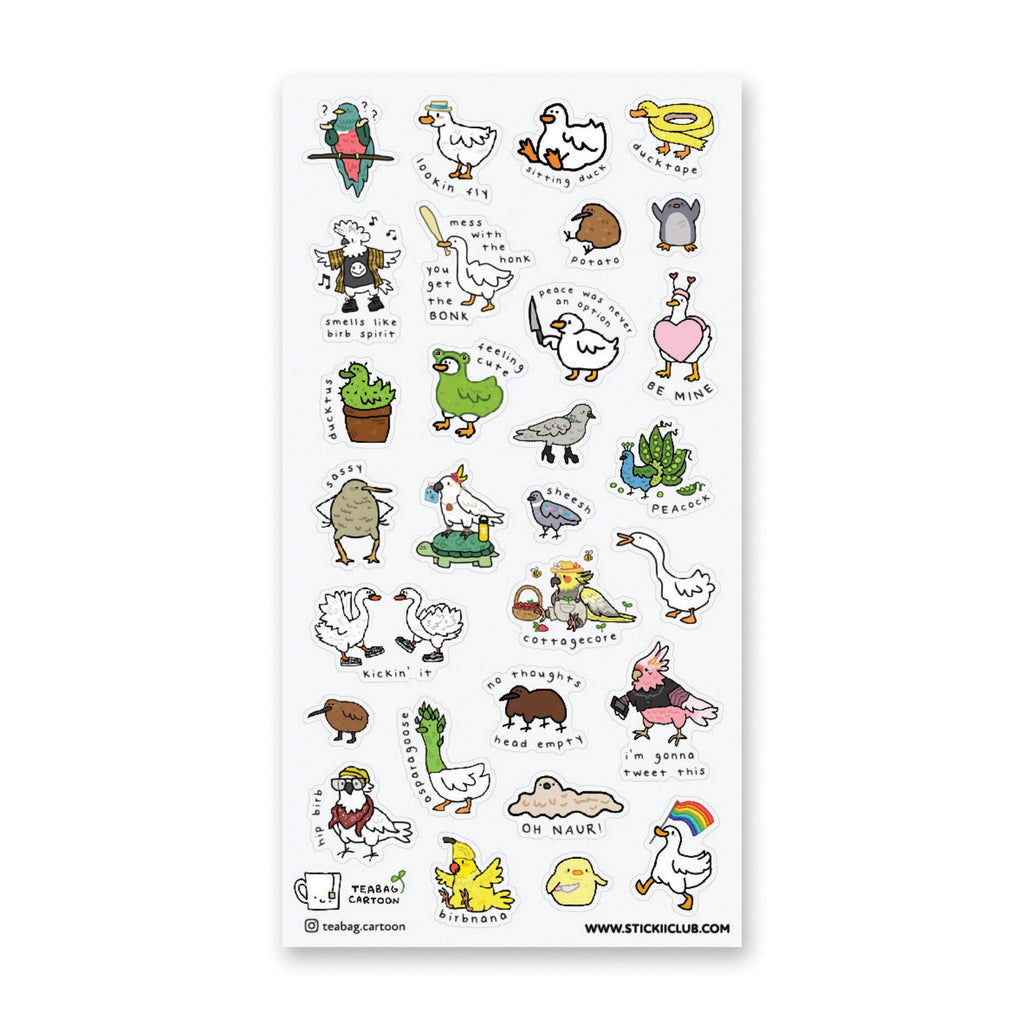 Birb Thoughts Sticker Sheet